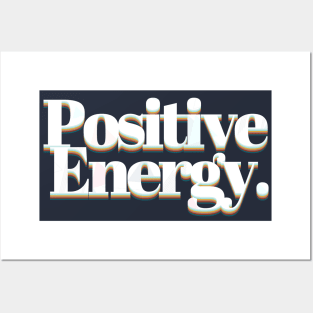 Positive Energy - Retro Typographic Font Design Posters and Art